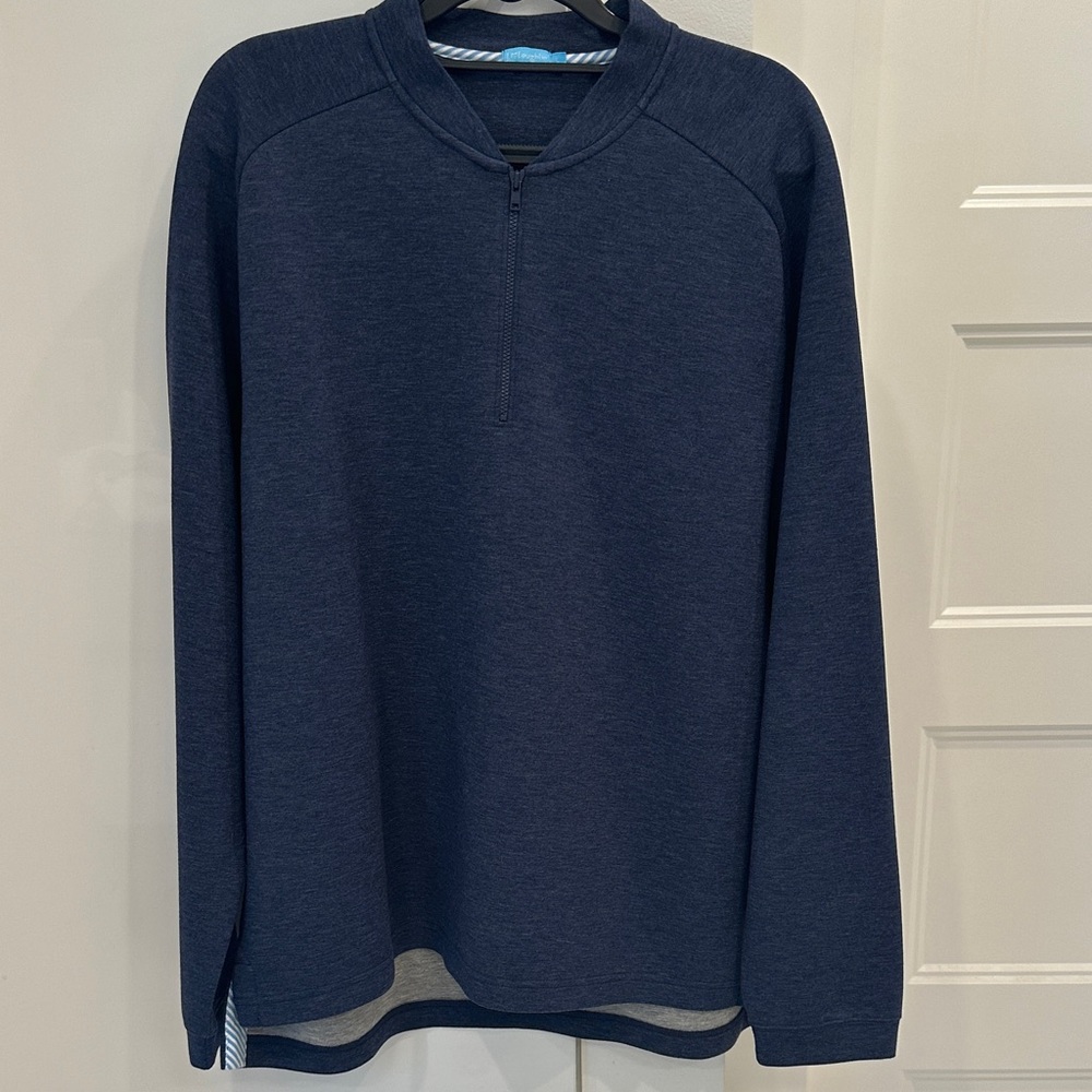 Men's Navy Quarter-Zip Pullover Shirt